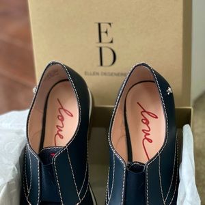Girls. ED by Ellen EG Kassie hard bottom shoes. Dark Blue/Lagoon Tru Denim 1.5M
